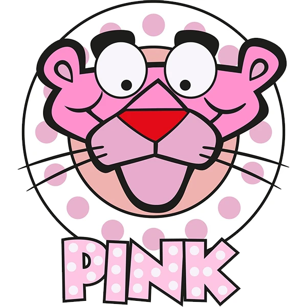 استیکر پارچه و لباس پاد آفرین طرح پلنگ صورتی کد 3588