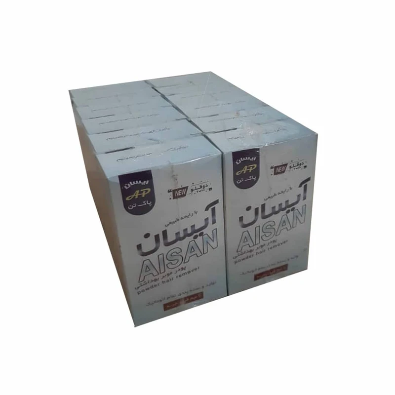 پودر موبر آیسان مدل HK002-3  وزن 140 گرم مجموعه 12 عددی