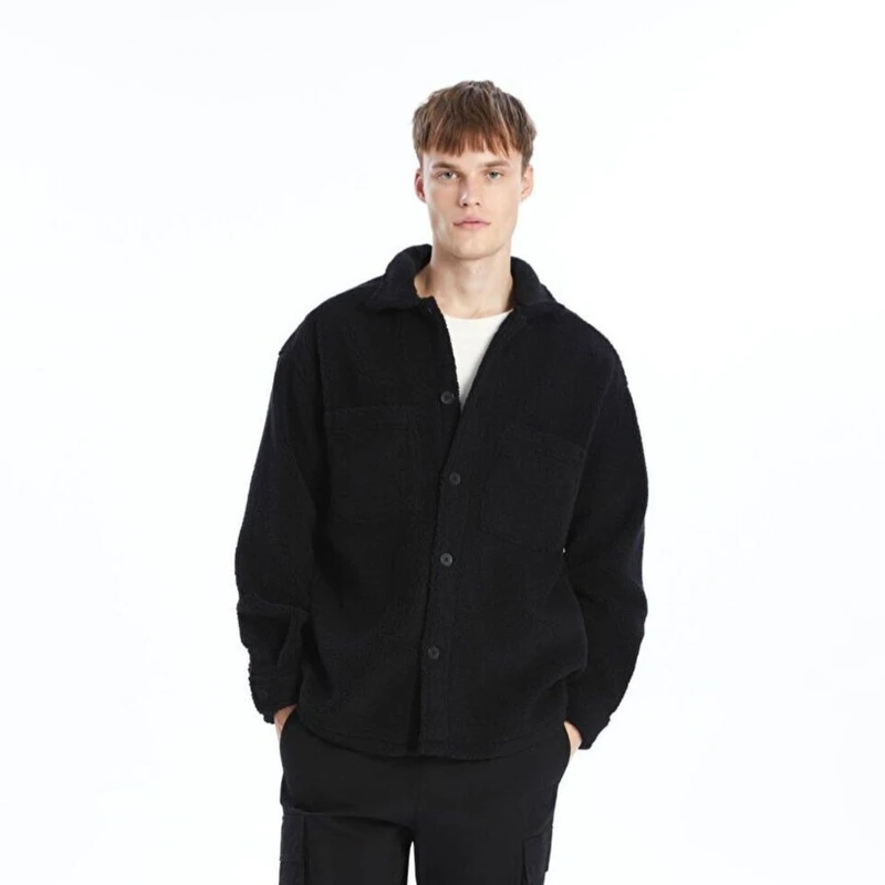 پیراهن آستین بلند یقه برگردان مردانه ال سی وایکیکی مدل تدی انتی باکتریال