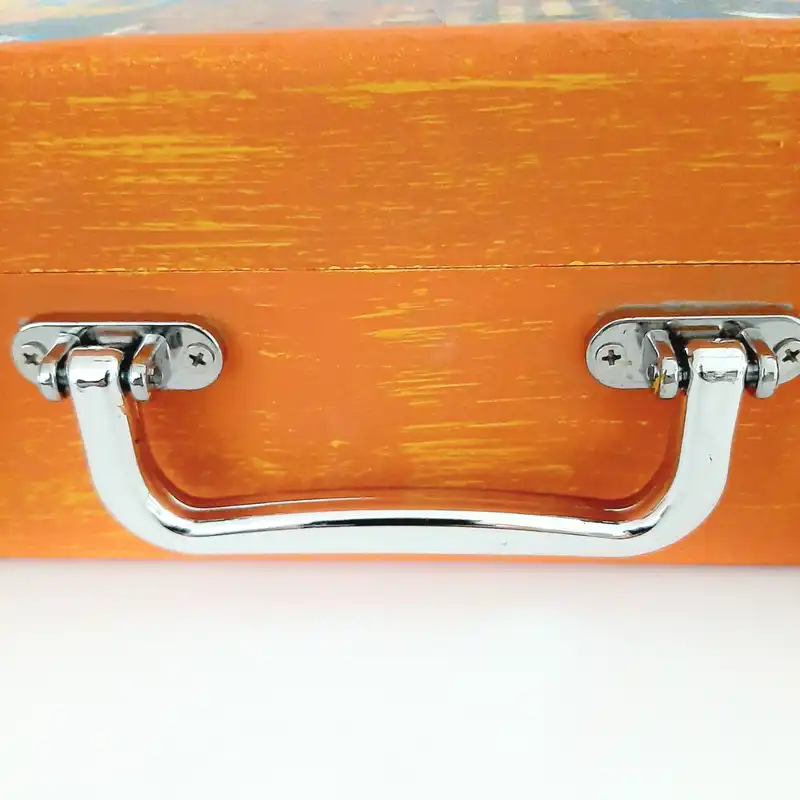 جعبه چوبی مدل چمدان طرح نقشه جهان کد WS203