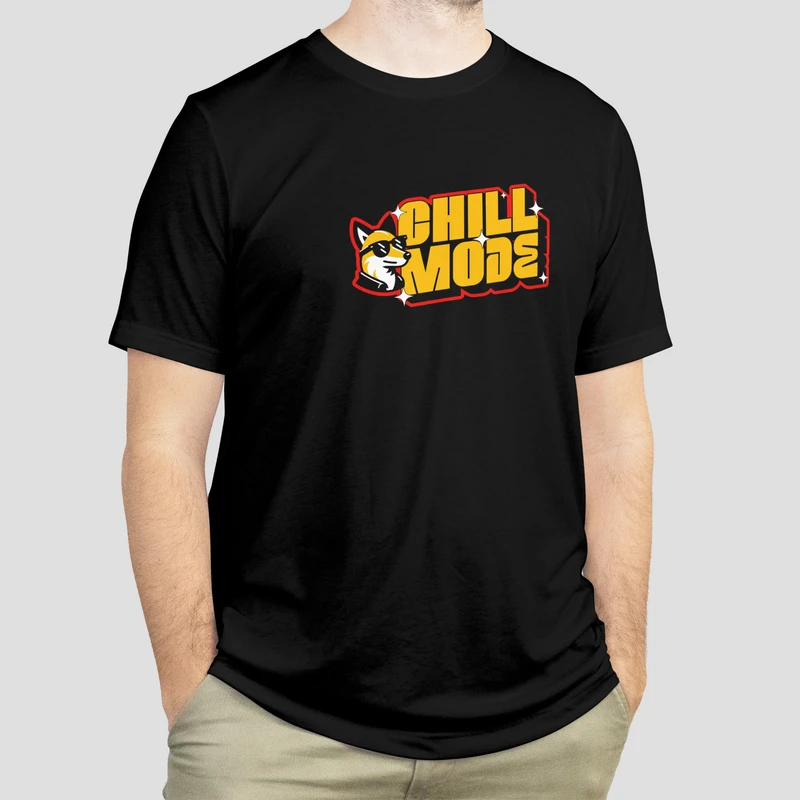 تی‌شرت آستین کوتاه مردانه طرح Chill Mode کد b0121