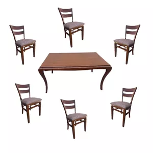 میز و صندلی ناهارخوری شش نفره گالری چوب آشنایی مدل 770