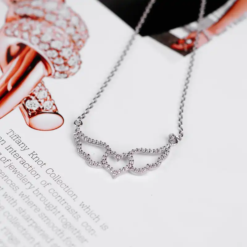 گردنبند نقره زنانه جی تی ای مدل بال فرشته