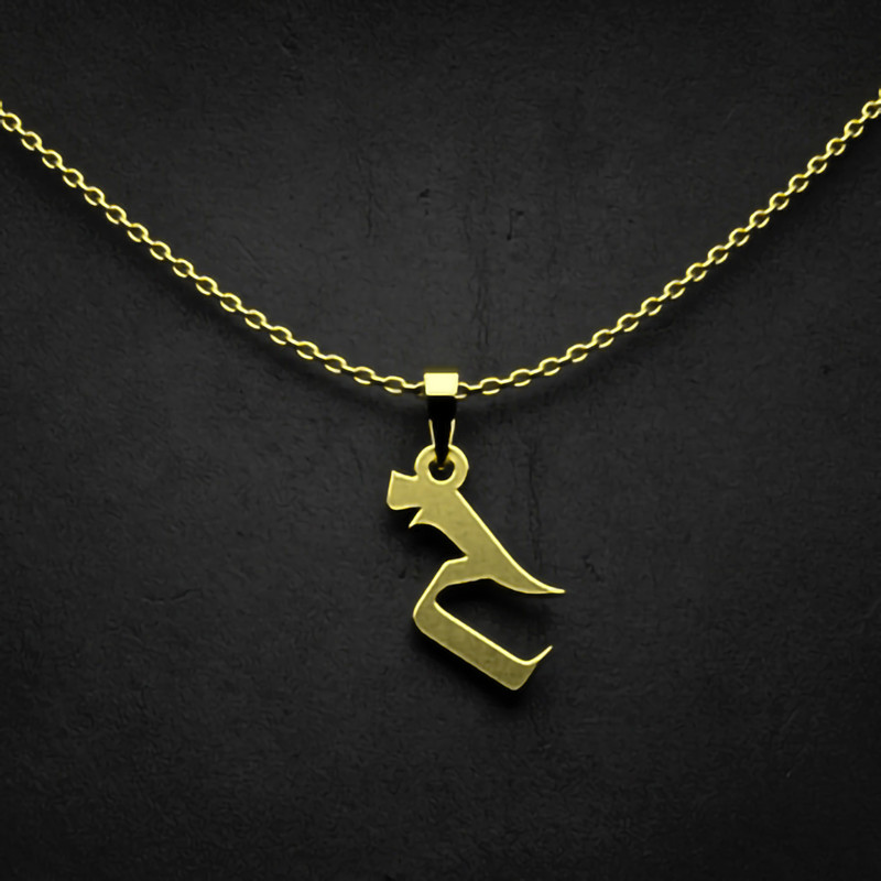 گردنبند طلا 18 عیار زنانه مدوپد مدل حرف خ کد I2-1-1629