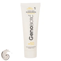 کرم ضدآفتاب&nbsp;بی&zwnj;رنگ ژنوبایوتیک SPF50 مدل 01 محافظ UVA ،UVB، مناسب پوست&zwnj;های مختلط و چرب، حجم 50 میلی&zwnj;لیتر