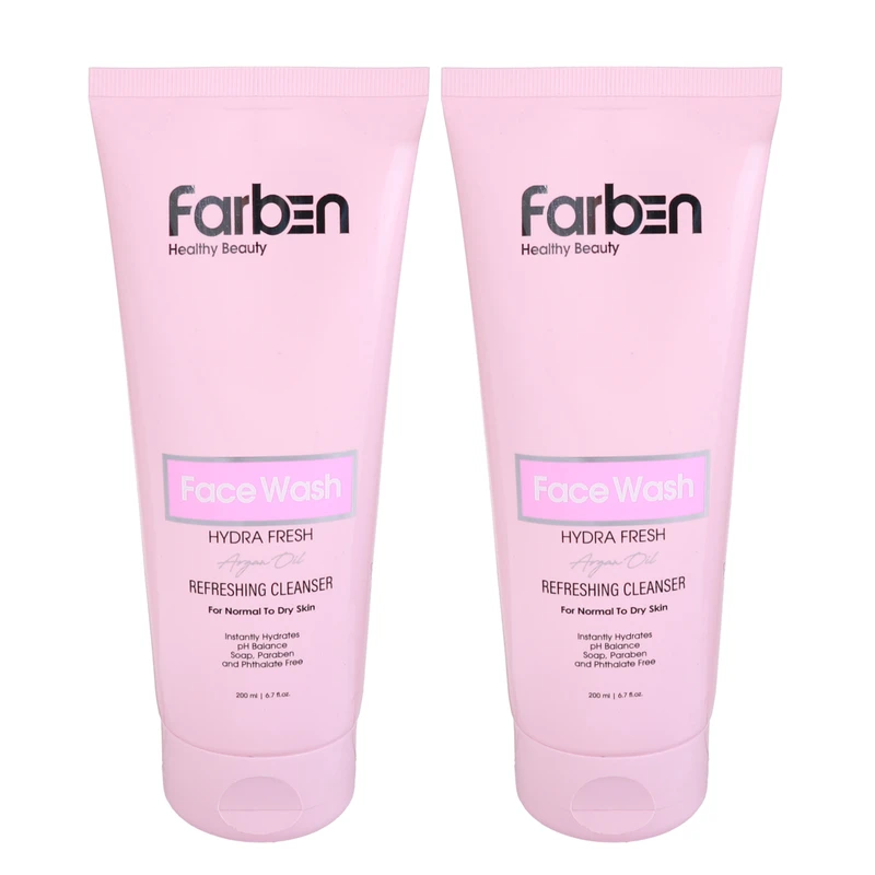 ژل شست‌وشوی  صورت فاربن مدل روغن آرگان مناسب برای پوست معمولی حجم 200 میلی لیتر مجموعه 2 عددی