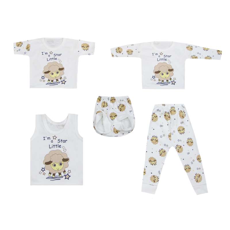 ست 5 تکه لباس نوزادی مدل -0006