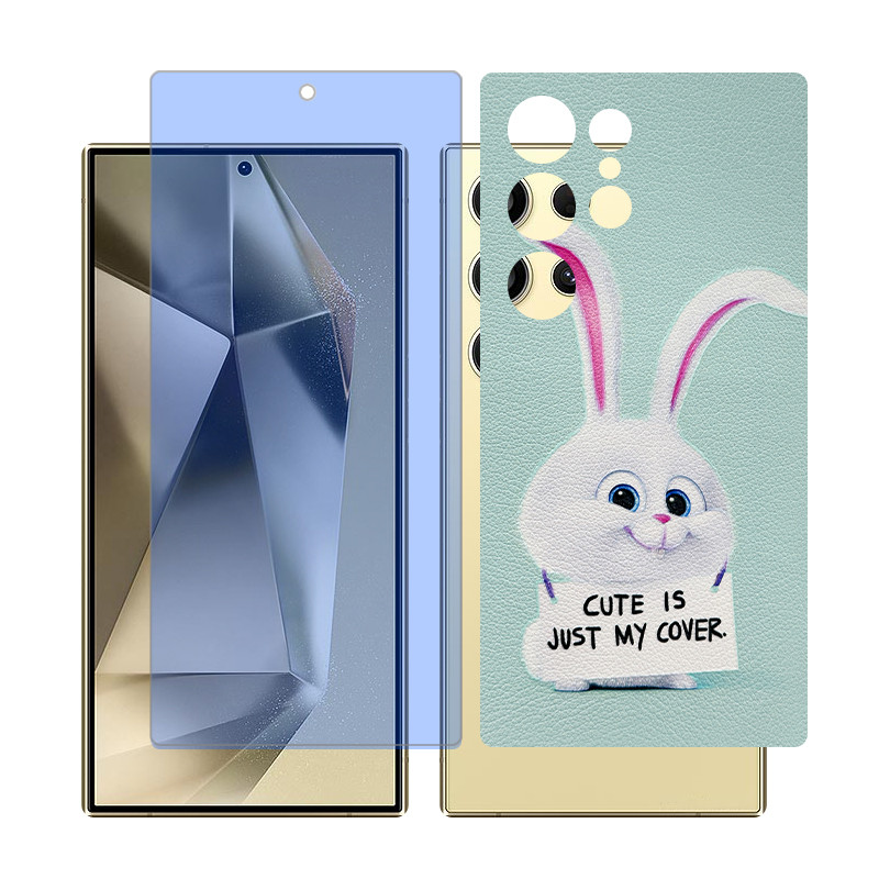 محافظ صفحه نمایش بلو کات گلس مدل Together مناسب برای گوشی موبایل سامسونگ Galaxy S22 Ultra به همراه برچسب پوششی پشت گوشی