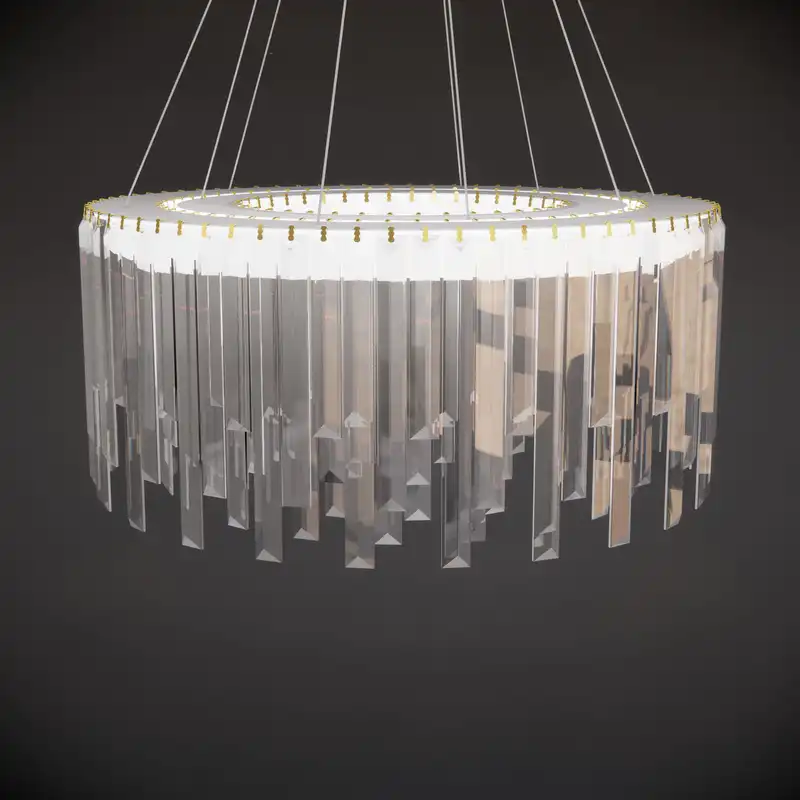 لوستر نورکیا مدل دو حلقه قندیلی کد 2R-55G