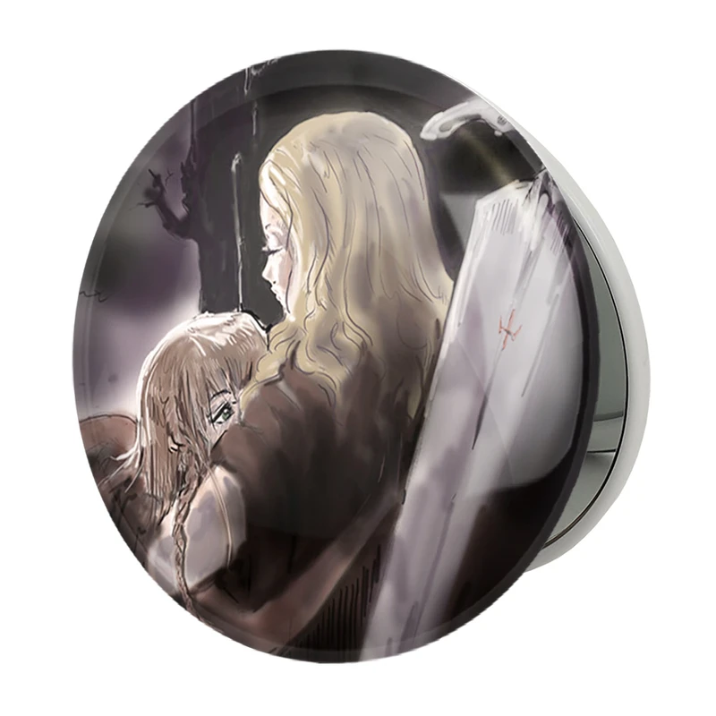 آینه جیبی خندالو طرح کلر انیمه کلیمور مدل تاشو کد 33479