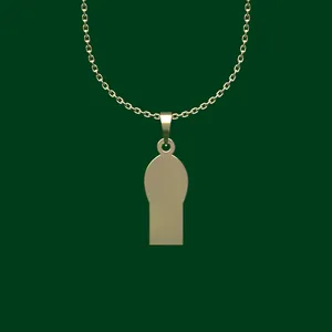 گردنبند طلا 18 عیار زنانه مدوپد مدل هندسی کد FF2-1-1156