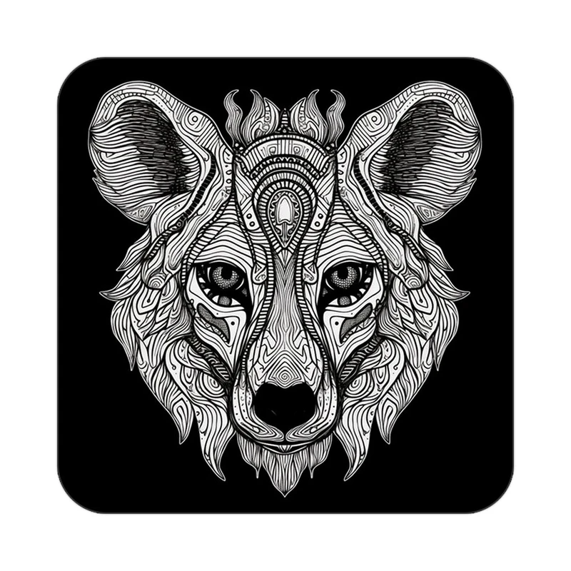 زیر لیوانی کاکتی طرح شیر مدل mp23099