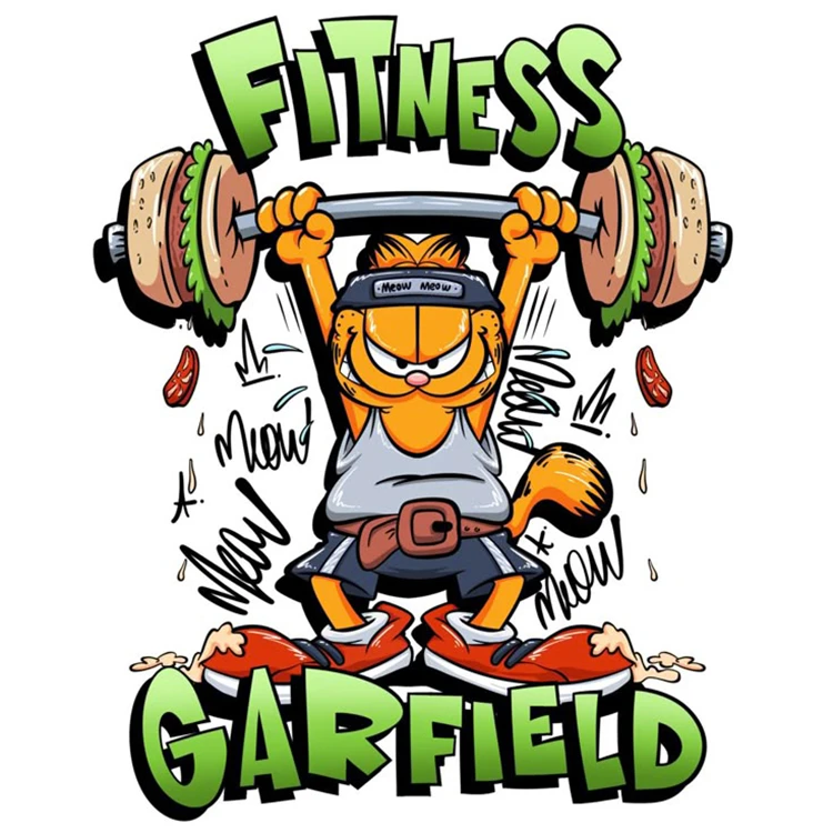 استیکر پارچه و لباس پاد آفرین مدل کارتونی گارفیلد کد 169