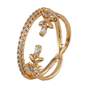 انگشتر زنانه ژوپینگ مدل گل کد AAE608