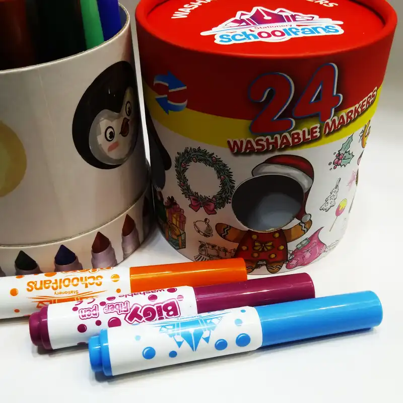ماژیک رنگ آمیزی 24 رنگ اسکول فنس مدل WASHABLE JAMBO