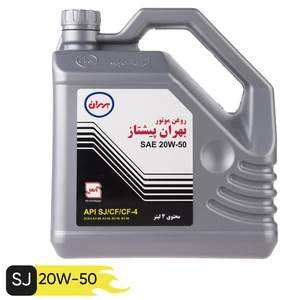 روغن موتور خودرو بهران مدل Pishtaz SAE چهار لیتری 20W-50