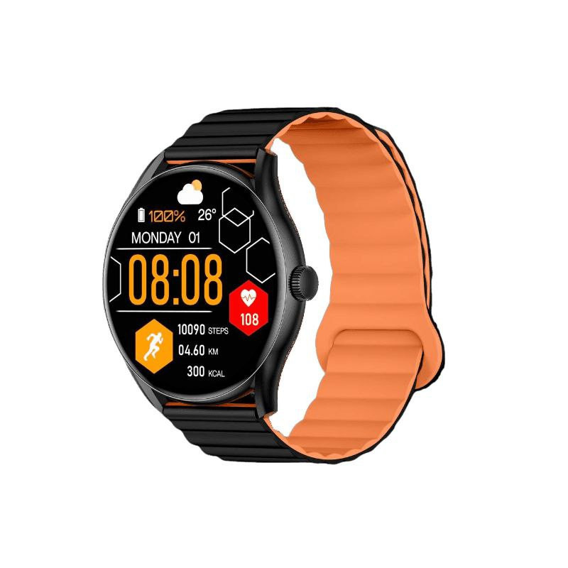 ساعت هوشمند گلوریمی مدل MIS  M1 PRO BEST  دارای قابلیت های صفحه نمایش رنگی، صفحه نمایش لمسی، کنترل موسیقی (Music Player)، قابلیت تغییر طرح ساعت یا تم بند سیلیکون