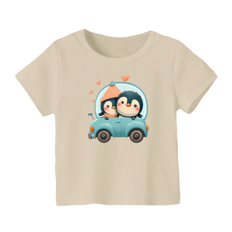 تی شرت آستین کوتاه بچگانه مدل پنگوئن کد ۱۶