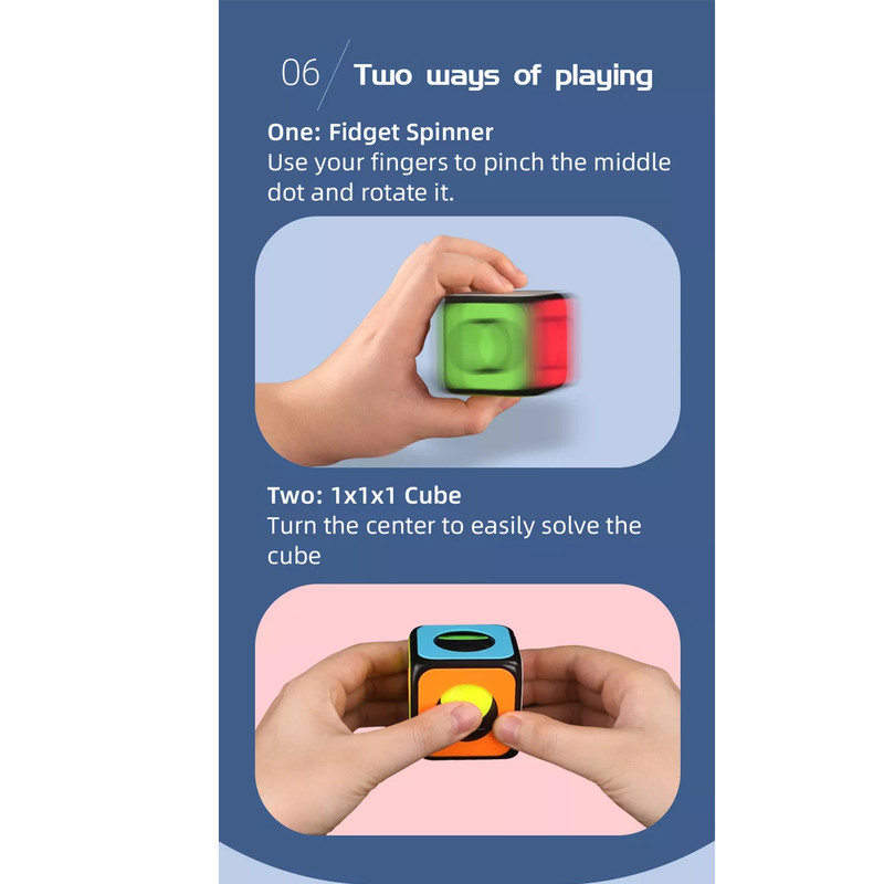 مکعب روبیک چی ای مدل کای وای او 2 اسپینری 1×1 QY O2 Spinner Version