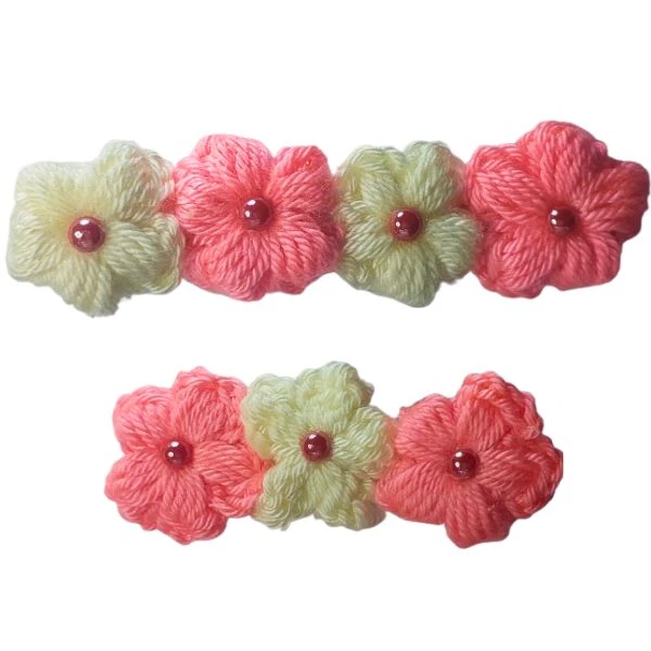 گیره مو زنانه مدل گل بسته دو عددی