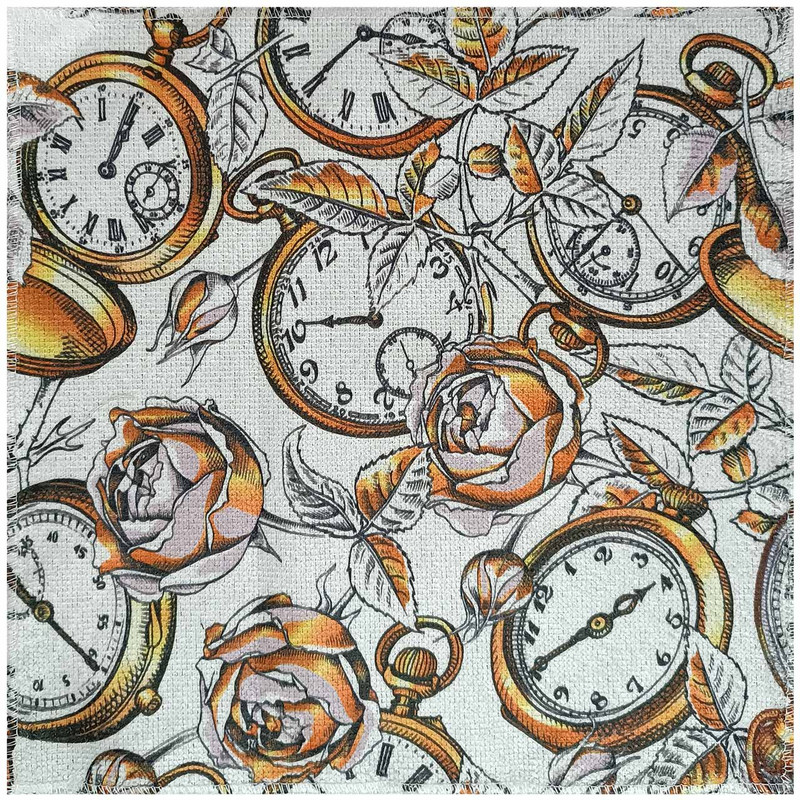 دستمال نظافت آشپزخانه بی تی مدل میکروفایبر طرح ساعت و گل کد 30x30W222 بسته 2 عددی دستمال نظافت آشپزخانه بی تی مدل میکروفایبر طرح ساعت و گل کد 30x30W222 بسته 2 عددی