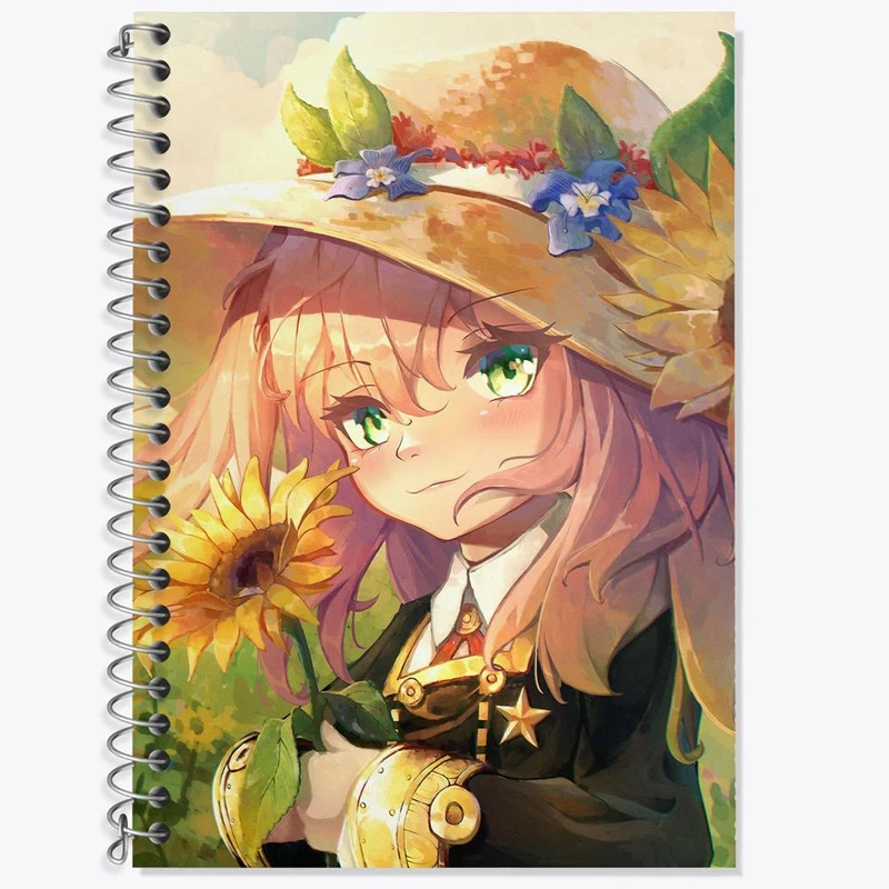 دفتر زبان 50 برگ خندالو مدل دو خط طرح آنیا فورجر انیمه اسپای ایکس فمیلی Spy x Family کد 24216