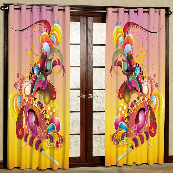 پرده مدل مخمل پانچی کد 6817 سایز 280x140 سانتی متر