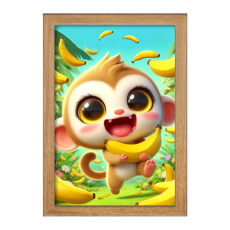 تابلو خندالو مدل میمون کیوت کد F6079