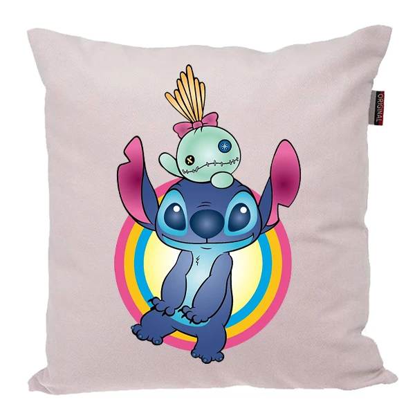 کوسن پاد آفرین مدل کارتون استیچ و لیلو کد PK301606 سایز 30*30 سانتی متر