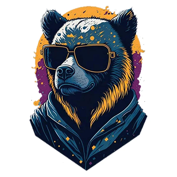 استیکر پارچه و لباس پاد آفرین طرح خرس کد 4524