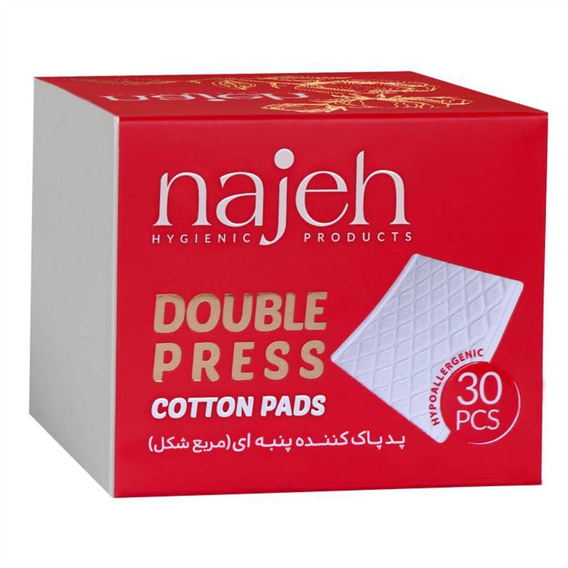 پد پاک کننده آرایش صورت ناژه مدل Double Press بسته 30 عددی پد پاک کننده آرایش صورت ناژه مدل Double Press بسته 30 عددی