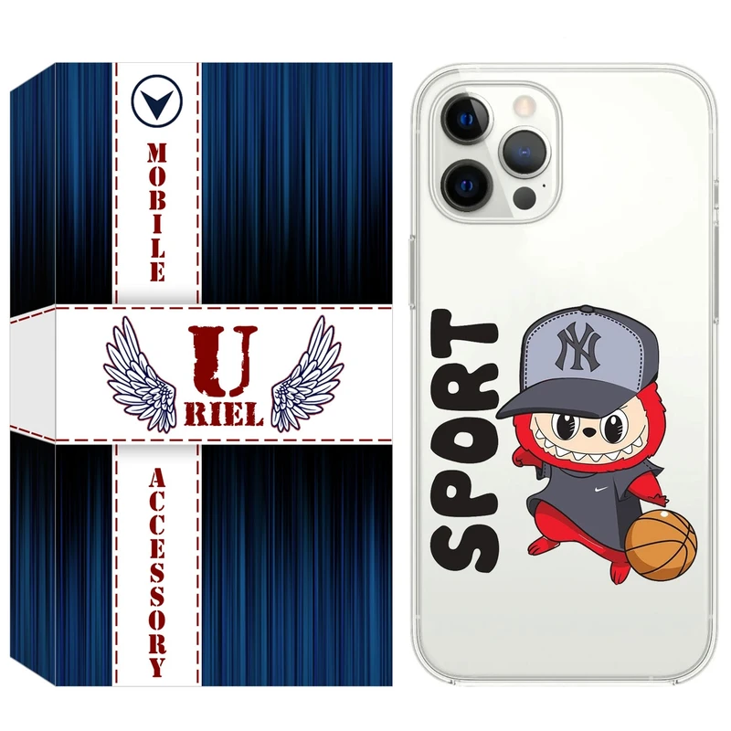 کاور یوریل مدل Clear کد 148 طرح لبوبو Labubu مناسب برای گوشی موبایل اپل iPhone 12 Pro