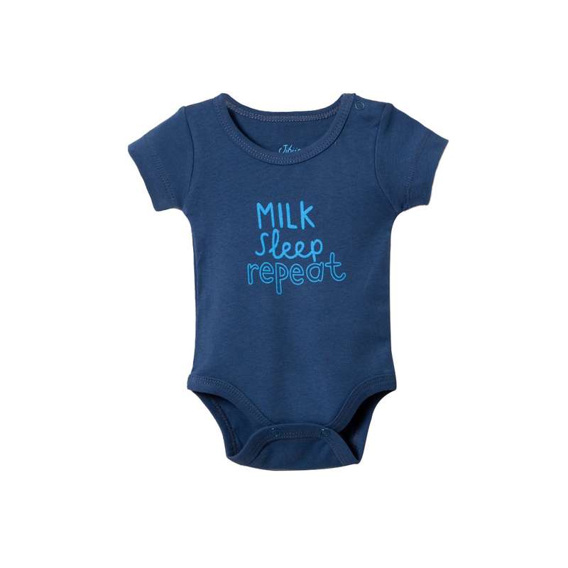  بادی آستین کوتاه نوزادی جی بی جو مدل Milk Sleep کد 70074B