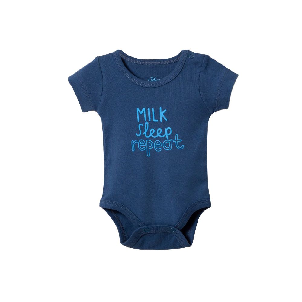 بادی آستین کوتاه نوزادی جی بی جو مدل Milk Sleep کد 70074B