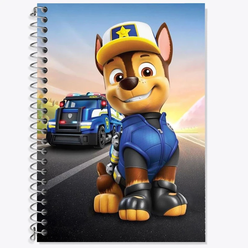 دفتر زبان 50 برگ خندالو مدل دو خط طرح انیمیشن سگ های نگهبان کد 26914