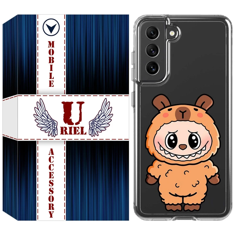 کاور یوریل مدل Clear کد 110 طرح لبوبو Labubu مناسب برای گوشی موبایل سامسونگ Galaxy S21 FE