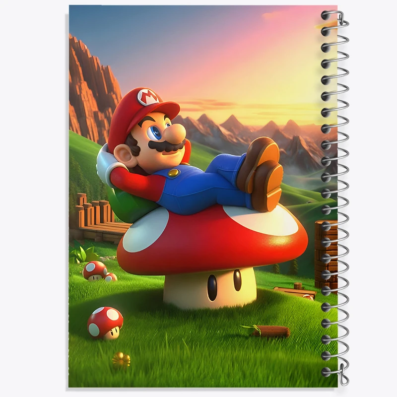 دفتر نقاشی 50 برگ خندالو طرح سوپر ماریو (Super Mario) کد F7191