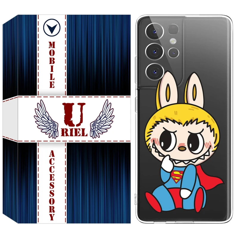 کاور یوریل مدل Clear کد 147 طرح لبوبو Labubu مناسب برای گوشی موبایل سامسونگ Galaxy S21 Ultra