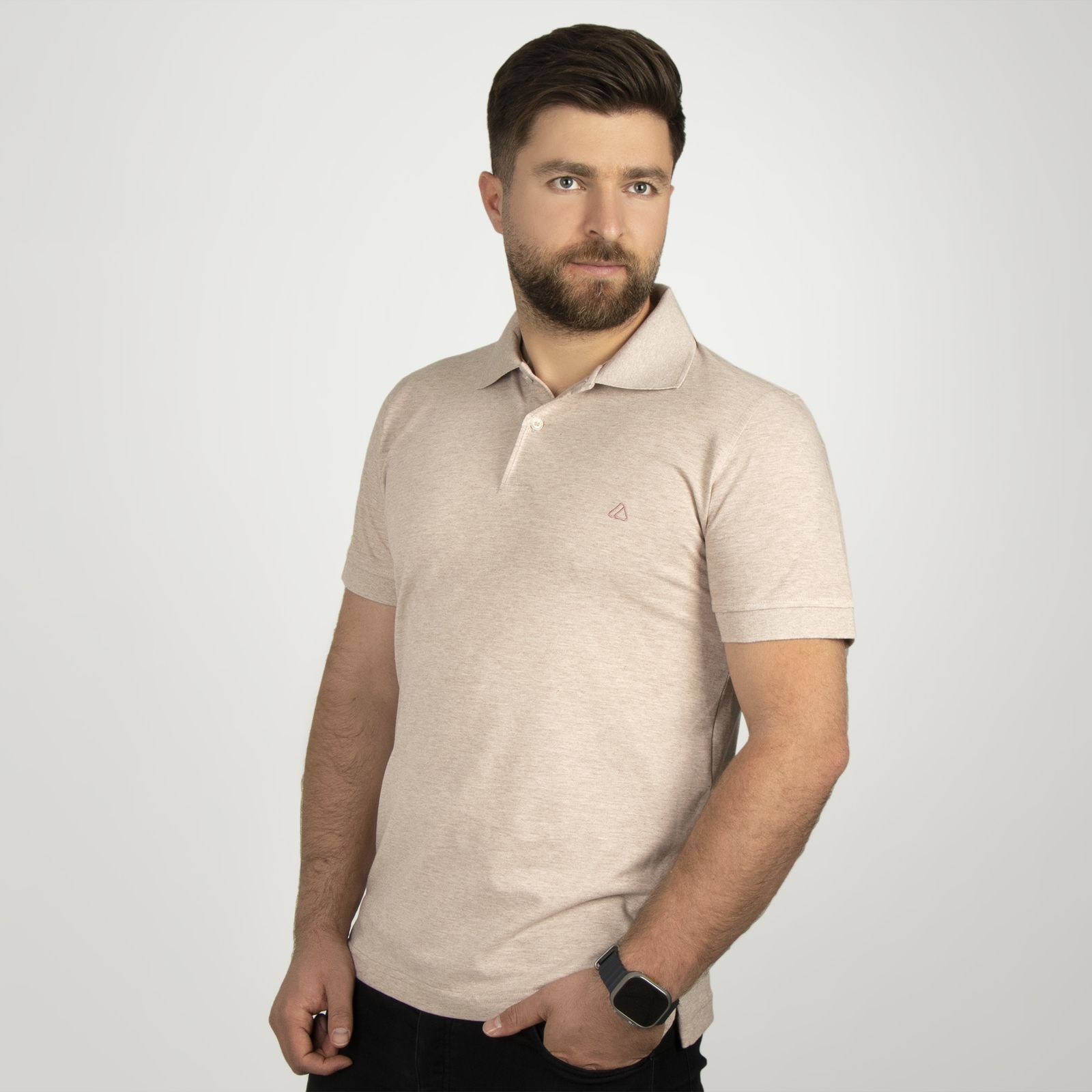 پولوشرت آستین کوتاه مردانه آریان نخ باف مدل 1842 sh -  - 1