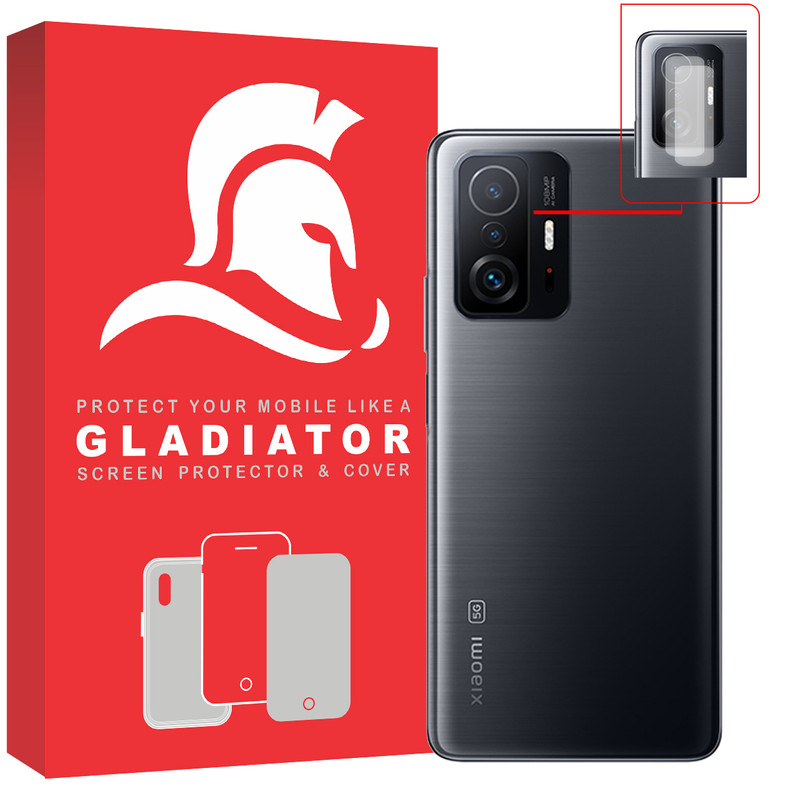 محافظ لنز دوربین گلادیاتور مدل GCX2000 مناسب برای گوشی موبایل شیائومی 11t Pro بسته دو عددی