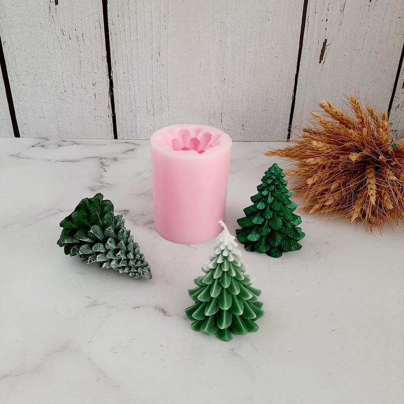 قالب شمع مدل درخت کاج قالب شمع مدل درخت کاج