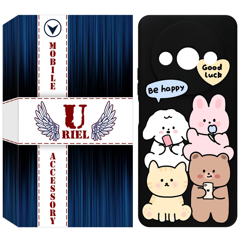 کاور یوریل قاب مدل KSH کد 14 طرح خوشحال مناسب برای گوشی موبایل شیائومی Redmi A3 / A3x