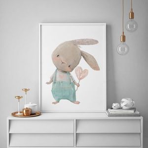 نقد و بررسی تابلو اتاق کودک سالی وود طرح خرگوش خوش قلب کد T170210 توسط خریداران