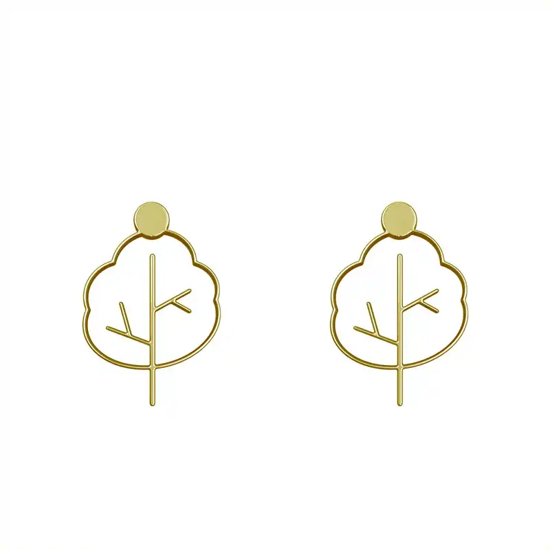 گوشواره طلا 18 عیار زنانه مدوپد مدل درخت کد GA1-15846