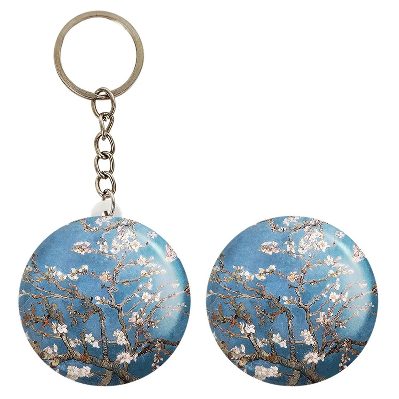 پیکسل خندالو مدل نقاشی شکوفه های بادام اثر ونسان ونگوگ کد 25463 به همراه جاکلیدی