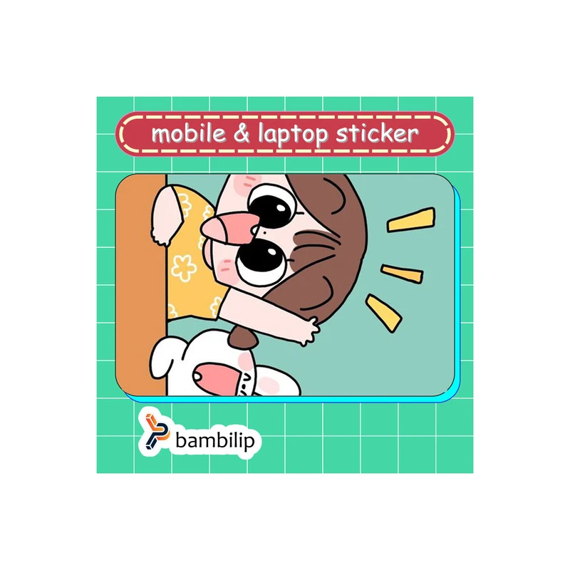 استیکر بامبیلیپ مدل کارت عابر طرح خرگوش و دختر در مدرسه کد 3908315