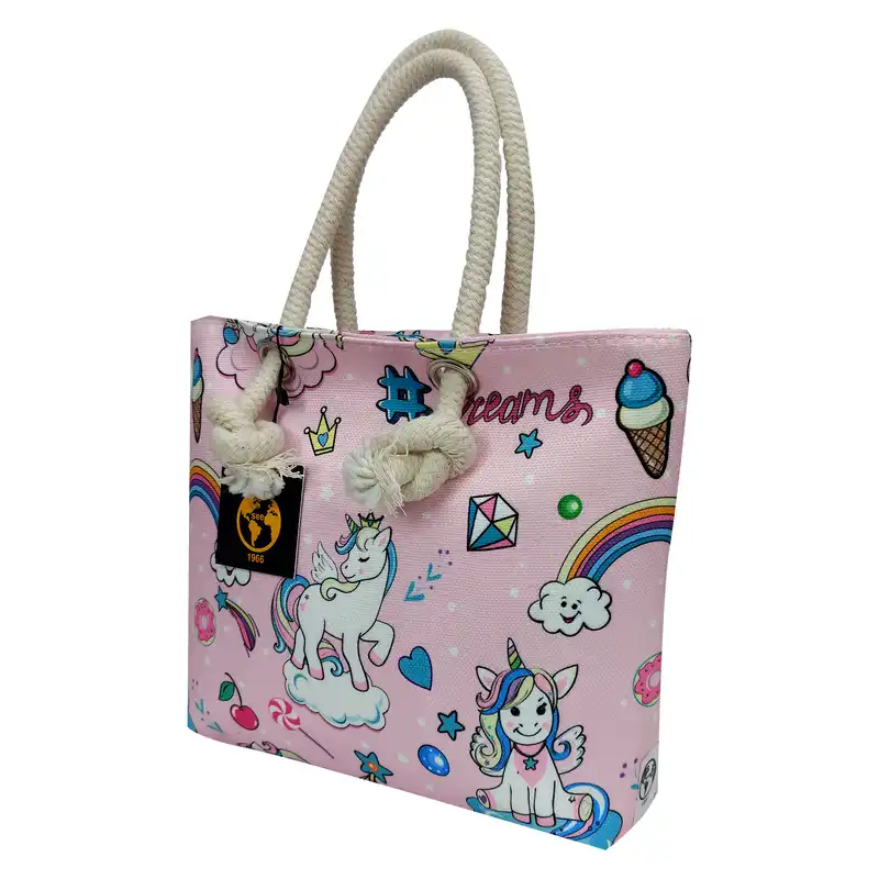 کیف دستی دخترانه سیی مدل یونیکورن و پونی کد 1504.13