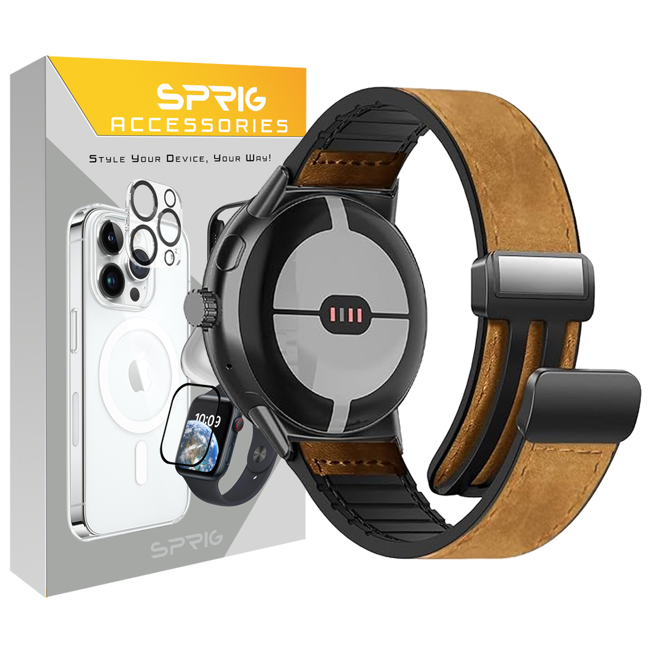 بند اسپریگ مدل Magnetic Soft Leather مناسب برای ساعت هوشمند سامسونگ Galaxy Watch 4 44mm / 5 44mm / 6 44mm / 7 44mm
