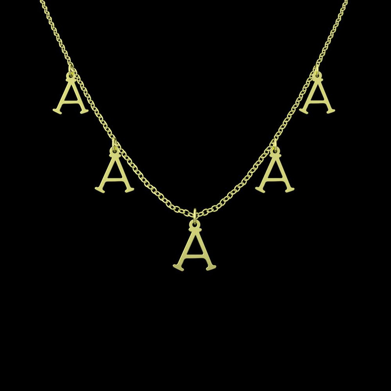 گردنبند طلا 18 عیار زنانه مدوپد مدل حرف A کد RNA16965