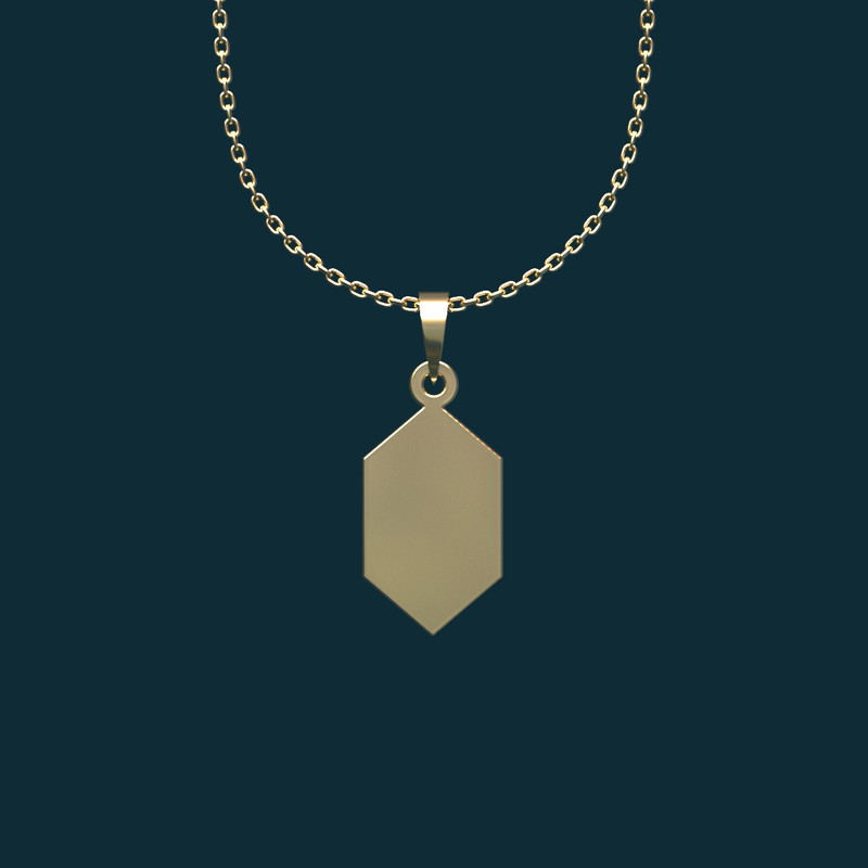 گردنبند طلا 18 عیار زنانه مدوپد مدل شش ضلعی کد BB2-1-1178